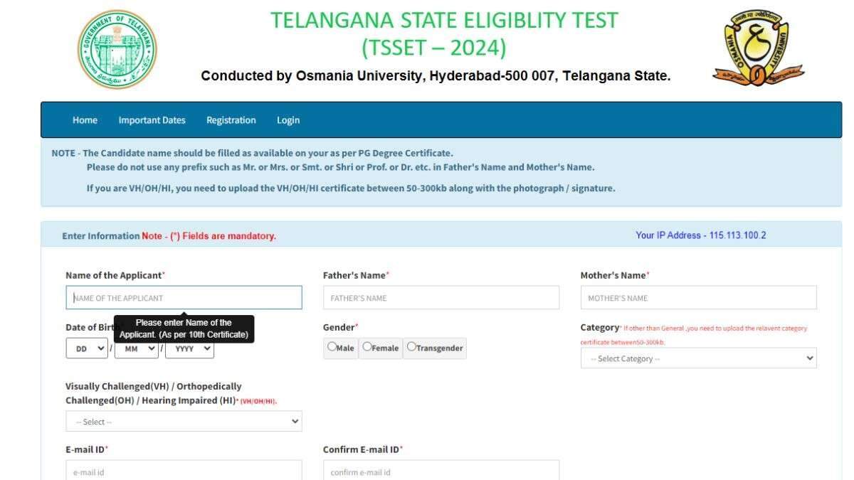TS SET 2024 Recruitment: Apply Online Now, Extended Deadline Announced