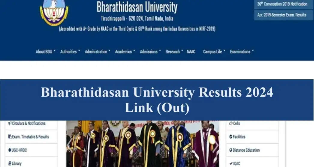Bharathidasan University Result 2024 OUT on bdu.ac.in, Download BDU UG and PG Semester Marksheet