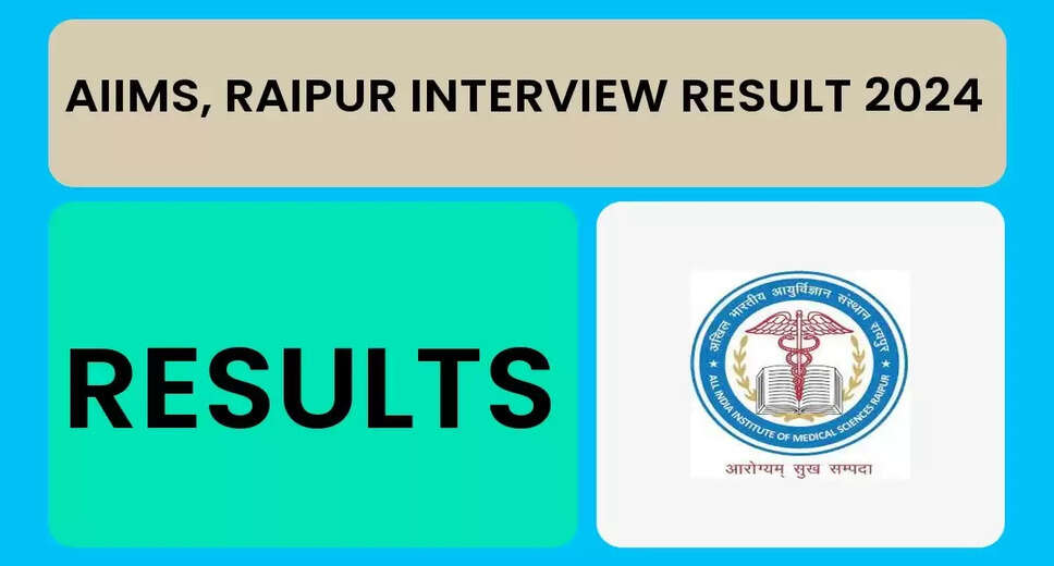 AIIMS Raipur Senior Resident (Non-Academic) 2024 Interview Results Announced