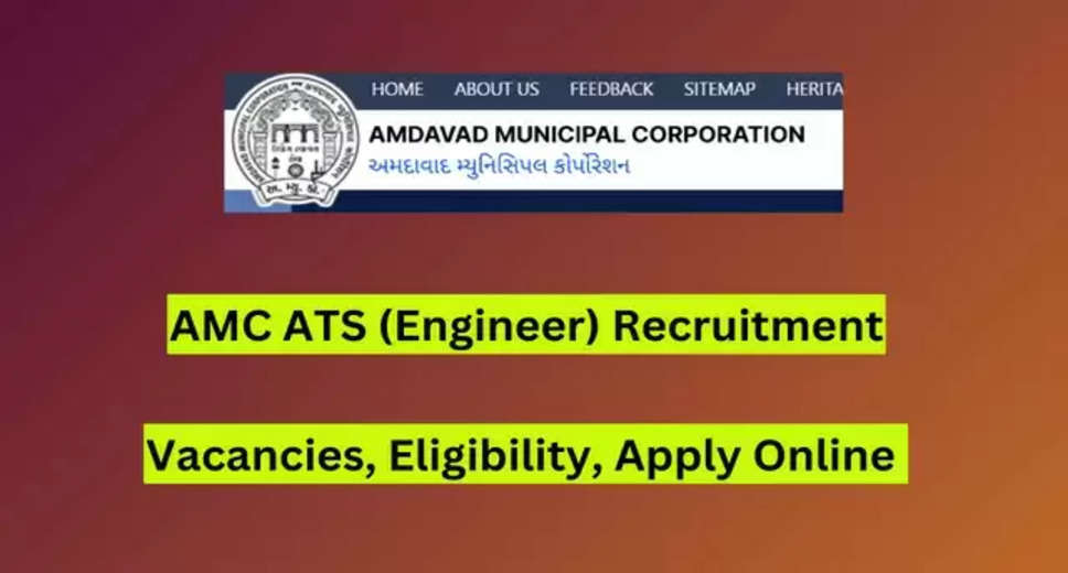 Last Date Extended: AMC Assistant Technical Supervisor (Engineer) 2024 Online Form Submission