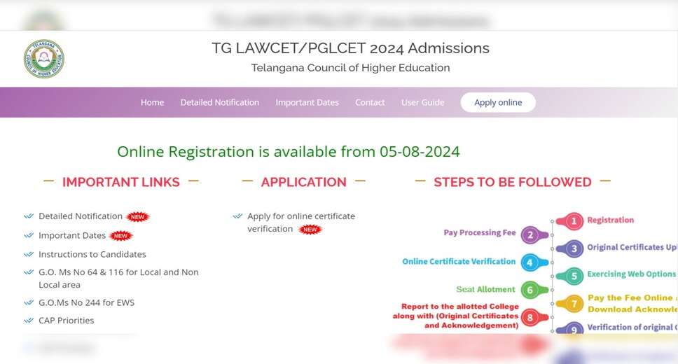 TS LAWCET 2024 Counselling Registration Starts, Submit Applications by August 20