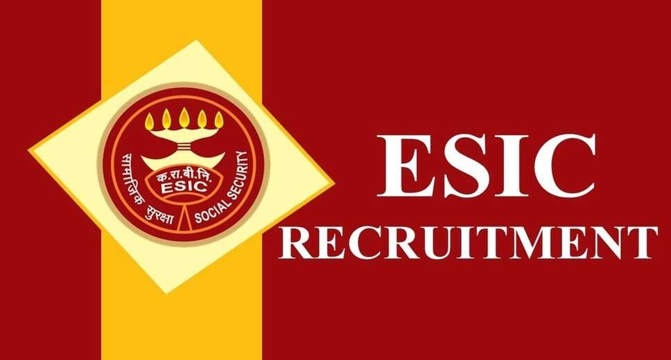The Employees' State Insurance Corporation (ESIC) has released recruitment for various posts, including ECG Technician, Junior Radiographer, Medical Record Assistant, Audiometry Technician, OT Assistant, Dental Mechanic, among others. There are a total of 1038 vacancies in ESIC for this recruitment drive. The last date to fill out the application forms is October 30, 2023. Applicants need to apply through the official website https://esic.gov.in/.