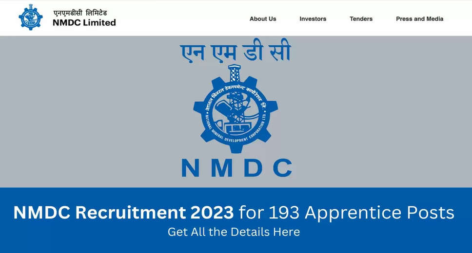 NMDC Ltd Apprentice Recruitment 2024: Walk-in Interviews for 193 Posts