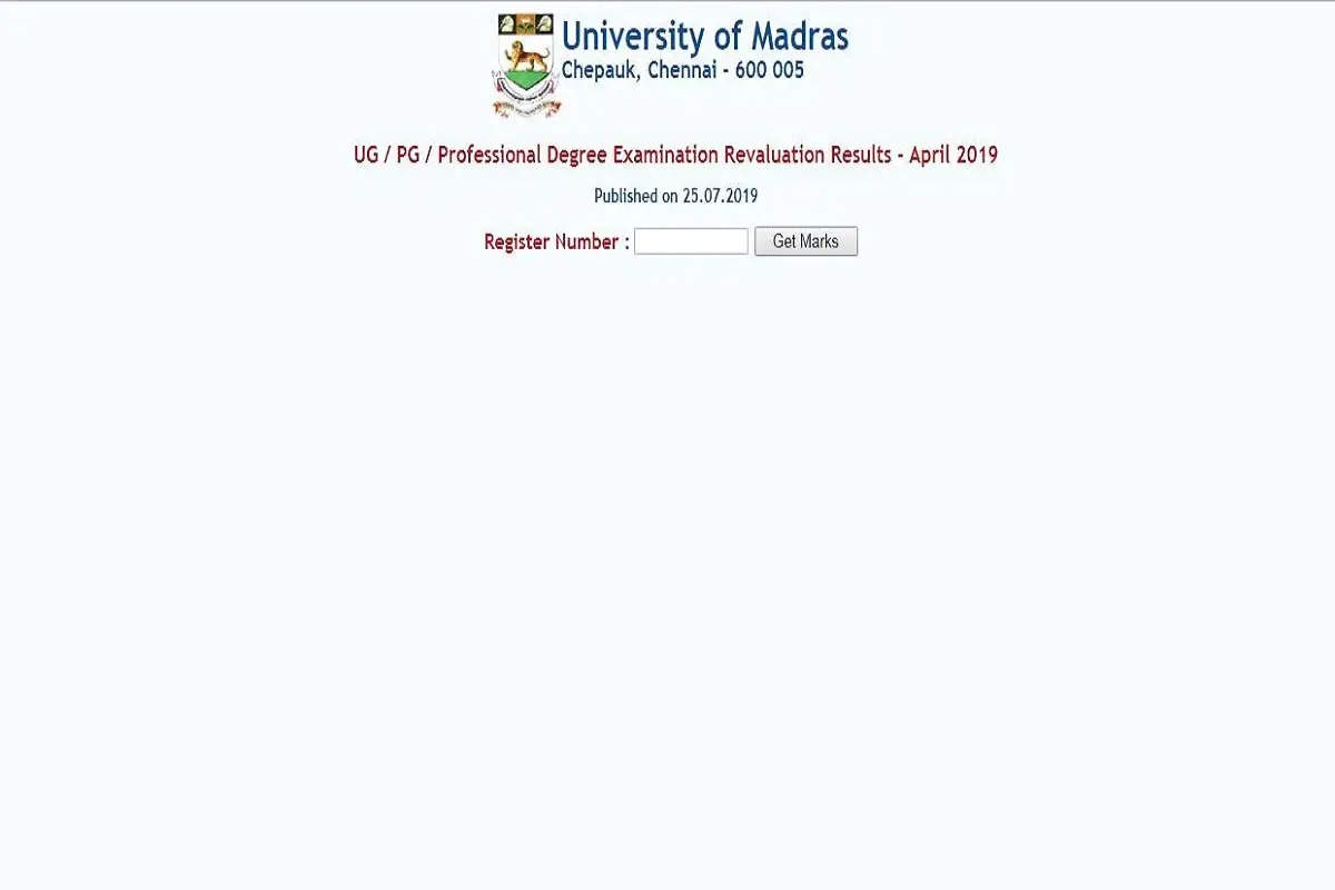Madras University April 2023 Exam Revaluation Results Declared