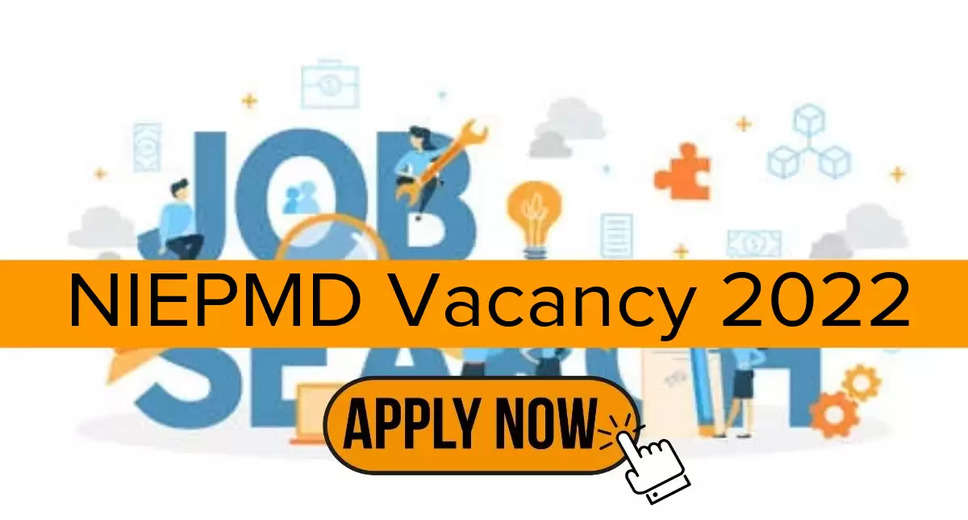 NIEPMD Recruitment 2022: National Institute of Empowerment of Persons  A wonderful opportunity has arisen to get a job (Sarkari Naukri) in Multiple Disabilities Chennai (NIEPMD). NIEPMD has sought applications to fill the posts of Senior Lecturer (NIEPMD Recruitment 2022). Interested and eligible candidates who want to apply for these vacant posts (NIEPMD Recruitment 2022), can apply by visiting the official website of NIEPMD, niepmd.tn.nic.in. The last date to apply for these posts (NIEPMD Recruitment 2022) is 8 December.  Apart from this, candidates can also apply for these posts (NIEPMD Recruitment 2022) by directly clicking on this official link niepmd.tn.nic.in. If you need more detailed information related to this recruitment, then you can view and download the official notification (NIEPMD Recruitment 2022) through this link NIEPMD Recruitment 2022 Notification PDF. A total of 4 posts will be filled under this recruitment (NIEPMD Recruitment 2022) process.  Important Dates for NIEPMD Recruitment 2022  Online Application Starting Date –  Last date for online application - 8 December  NIEPMD Recruitment 2022 Posts Recruitment Location  Chennai  Details of posts for NIEPMD Recruitment 2022  Total No. of Posts- : 4 Posts  Eligibility Criteria for NIEPMD Recruitment 2022  Senior Lecturer: Possess Post Graduate degree from recognized institute and having experience  Age Limit for NIEPMD Recruitment 2022  The age of the candidates will be valid as per the rules of the department.  Salary for NIEPMD Recruitment 2022  Senior Lecturer: 39600  Selection Process for NIEPMD Recruitment 2022  Senior Lecturer: Will be done on the basis of interview.  How to apply for NIEPMD Recruitment 2022  Interested and eligible candidates can apply through the official website of NIEPMD (niepmd.tn.nic.in) till 8th December. For detailed information in this regard, refer to the official notification given above.  If you want to get a government job, then apply for this recruitment before the last date and fulfill your dream of getting a government job. You can visit naukrinama.com for more such latest government jobs information.