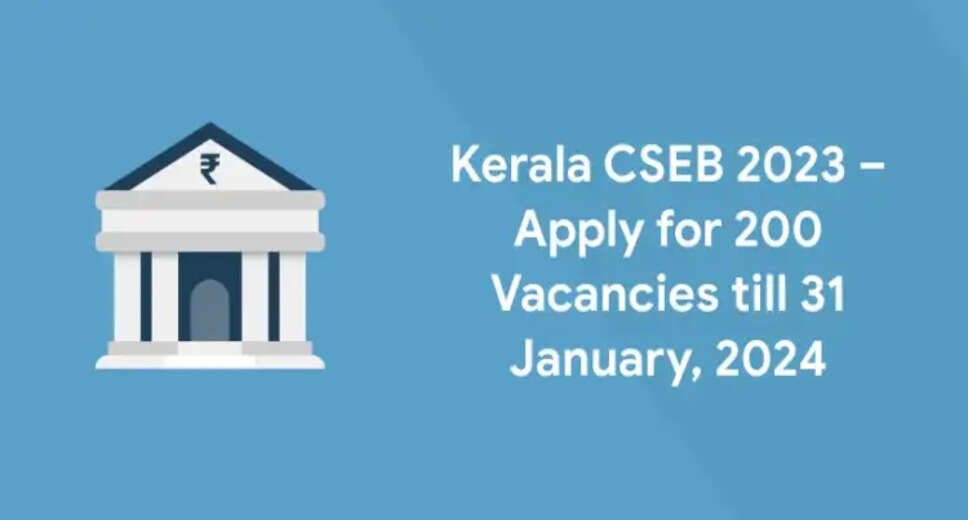 Kerala Bank Jobs: Apply Online for 200 Clerk, Cashier, Data Entry Operator Posts in CSEB