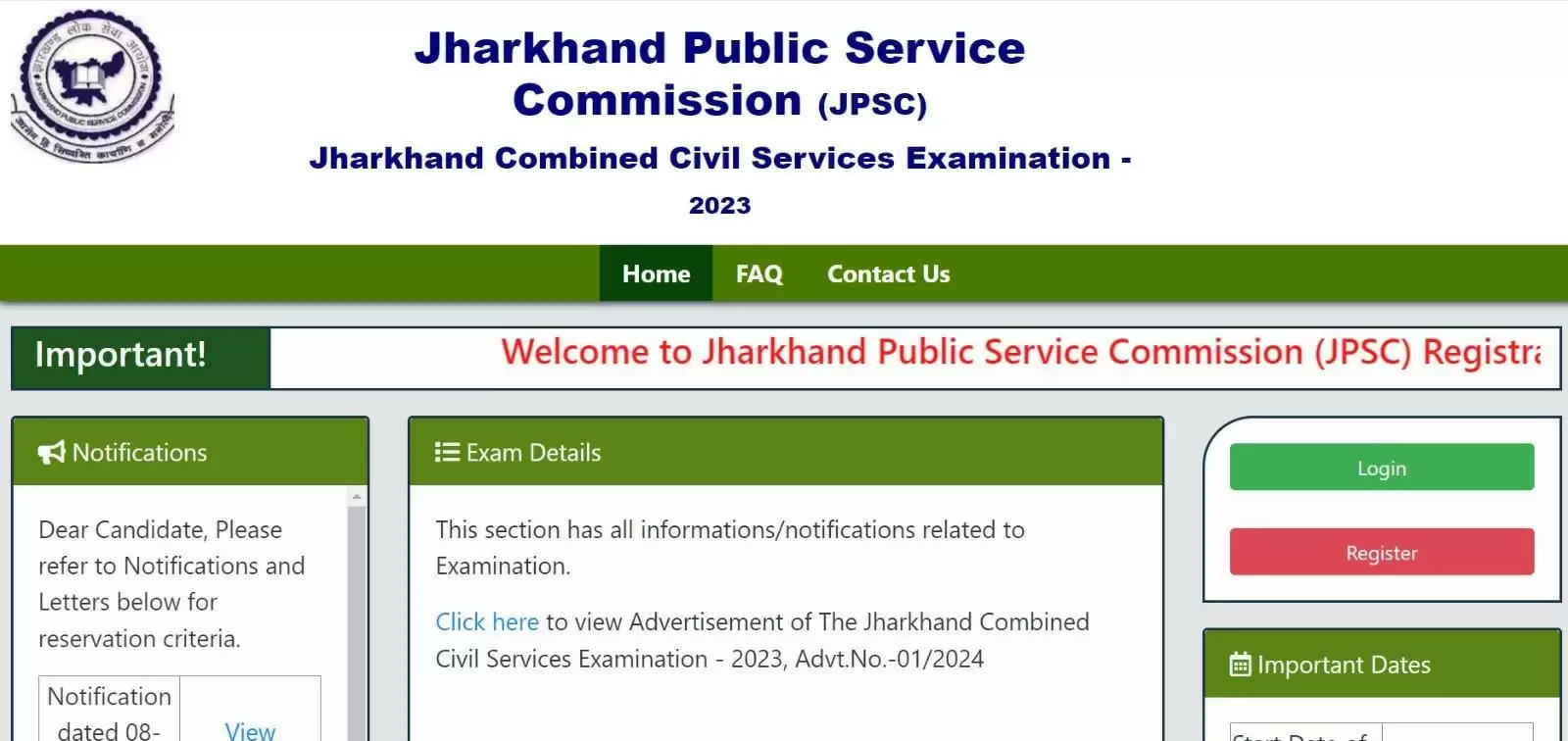 Jharkhand Public Service Commission (JPSC) Releases Civil Services Exam Advt No. 01/2024 Result 2024: Check Now