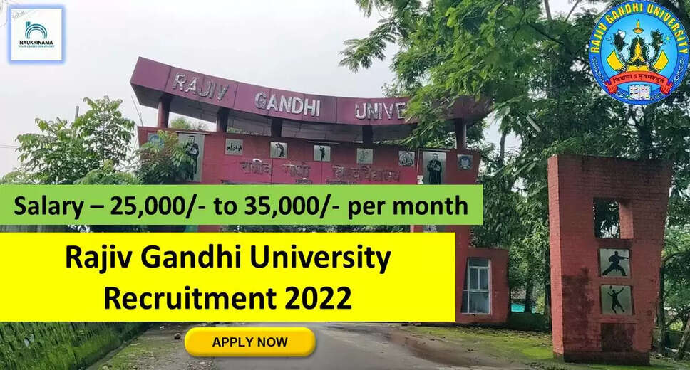 RGU Recruitment 2022: A great opportunity has come out to get a job (Sarkari Naukri) in Rajiv Gandhi University (RGU). RGU has invited applications to fill the posts of Project Associate - I, II (RGU Recruitment 2022). Interested and eligible candidates who want to apply for these vacant posts (RGU Recruitment 2022) can apply by visiting the official website of RGU https://rgu.ac.in/. The last date to apply for these posts (RGU Recruitment 2022) is 26 September. Apart from this, candidates can also directly apply for these posts (RGU Recruitment 2022) by clicking on this official link https://rgu.ac.in/. If you want more detail information related to this recruitment, then you can see and download the official notification (RGU Recruitment 2022) through this link RGU Recruitment 2022 Notification PDF. A total of 4 posts will be filled under this recruitment (RGU Recruitment 2022) process. Important Dates for RGU Recruitment 2022 Starting date of online application - 8 September Last date to apply online - 26 September Vacancy Details for RGU Recruitment 2022 Total No. of Posts – 4 Eligibility Criteria for RGU Recruitment 2022 post graduation degree Age Limit for RGU Recruitment 2022 Candidates age limit should be 35 years. Salary for RGU Recruitment 2022 25,000/- to 35,000/- per month Selection Process for RGU Recruitment 2022 Selection Process Candidate will be selected on the basis of written examination. How to Apply for RGU Recruitment 2022 Interested and eligible candidates can apply through official website of RGU (https://rgu.ac.in/) latest by 26 September 2022. For detailed information regarding this, you can refer to the official notification given above. If you want to get a government job, then apply for this recruitment before the last date and fulfill your dream of getting a government job. You can visit naukrinama.com for more such latest government jobs information.