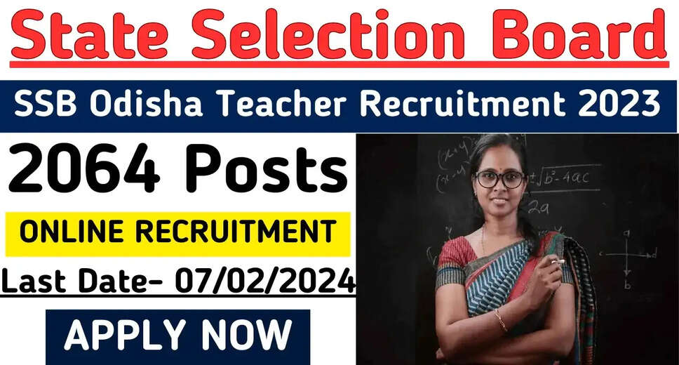 SSB Odisha Teacher Recruitment 2024: Apply Online for 2064 Posts