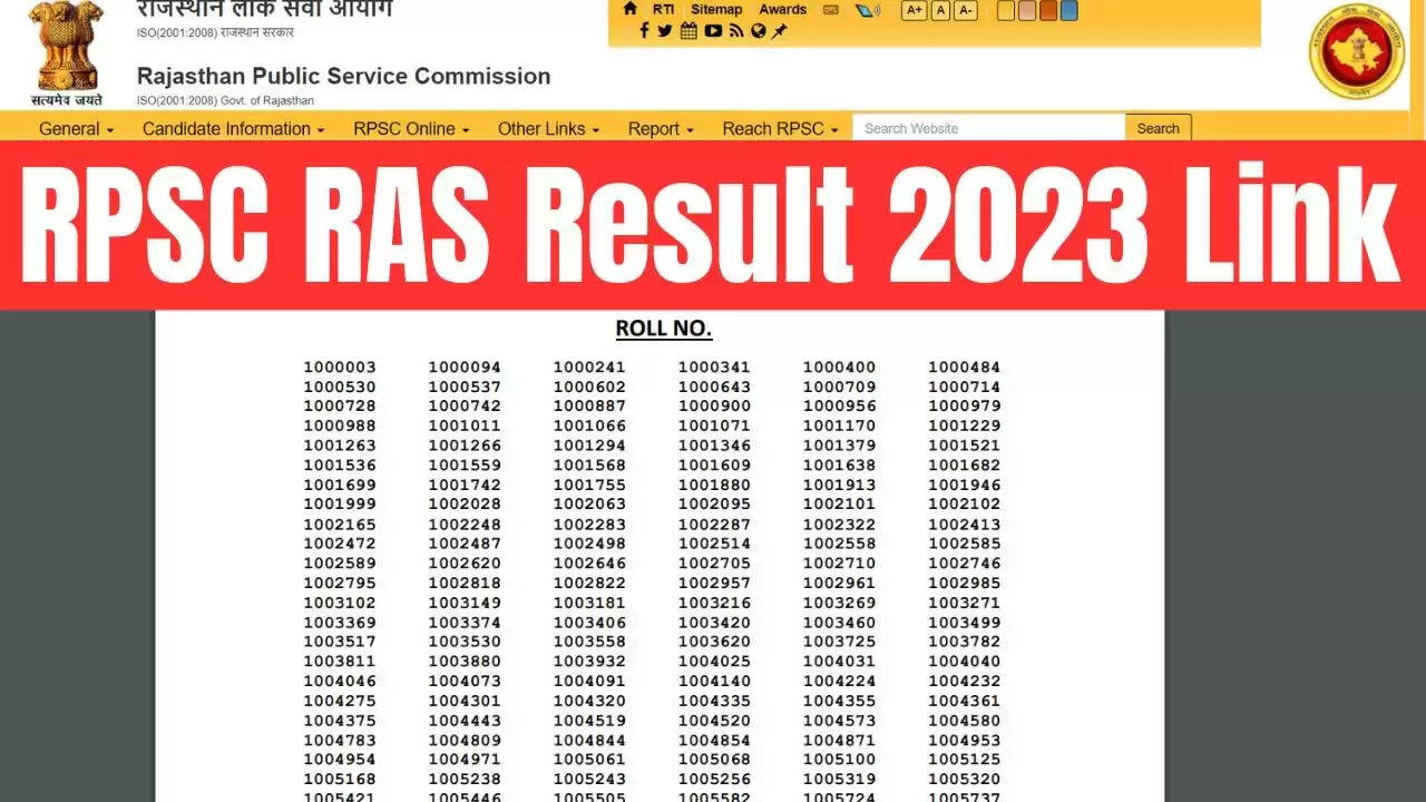 RPSC RAS Prelims Result 2023 Released: Check Direct Link, Steps to Download