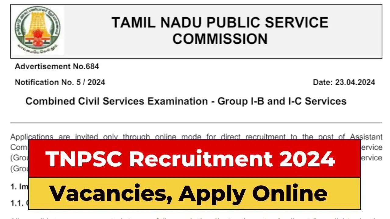 TNPSC CCSE (Group B & C Services) Recruitment 2024: Apply Online for Group B & C Posts