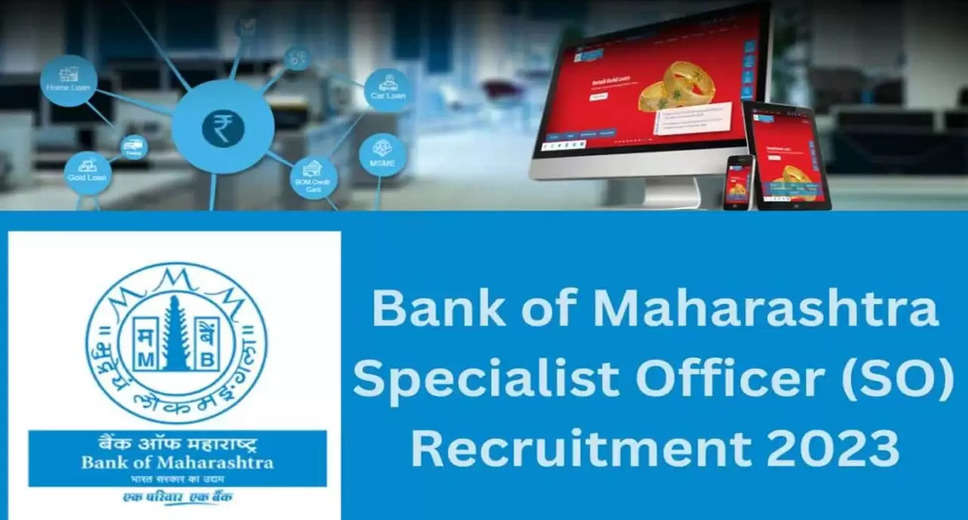 BANK OF MAHARASHTRA Recruitment 2023: A great opportunity has emerged to get a job (Sarkari Naukri) in Bank of Maharashtra (BANK OF MAHARASHTRA). BANK OF MAHARASHTRA has invited applications for the Specialist Officer Grade-II posts. Interested and eligible candidates who want to apply for these vacant posts (BANK OF MAHARASHTRA Recruitment 2023), they can apply by visiting the official website of BANK OF MAHARASHTRA (bankofmaharashtra.in). For these posts (BANK OF MAHARASHTRA Recruitment 2023) The last date to apply is 6 February 2023.  Apart from this, candidates can also apply for these posts (BANK OF MAHARASHTRA Recruitment 2023) directly by clicking on this official link (bankofmaharashtra.in). You can view and download the official notification (BANK OF MAHARASHTRA Recruitment 2023) through 2023 Notification PDF.A total of 225 posts will be filled under this recruitment (BANK OF MAHARASHTRA Recruitment 2023) process.  Important Dates for Bank of Maharashtra Recruitment 2023  Online Application Starting Date –  Last date for online application - 6 February 2023  Details of posts for BANK OF MAHARASHTRA Recruitment 2023  Total No. of Posts – Specialist Officer Grade-II – 225 Posts  Eligibility Criteria for Bank of Maharashtra Recruitment 2023  Specialist Officer Grade-II - Bachelor's degree from recognized institute and experience  Age Limit for BANK OF MAHARASHTRA Recruitment 2023  Specialist Officer Grade-II – The maximum age of the candidates will be valid 35 years.  Salary for BANK OF MAHARASHTRA Recruitment 2023  Specialist Officer Grade-II: As per the rules of the department  Selection Process for BANK OF MAHARASHTRA Recruitment 2023  Specialist Officer Grade-II - Will be done on the basis of written test.  How to apply for Bank of Maharashtra Recruitment 2023  Interested and eligible candidates can apply through the official website of BANK OF MAHARASHTRA (bankofmaharashtra.in) 6 February 2023. For detailed information in this regard, refer to the official notification given above.  If you want to get a government job, then apply for this recruitment before the last date and fulfill your dream of getting a government job. You can visit naukrinama.com for more such latest government jobs information.