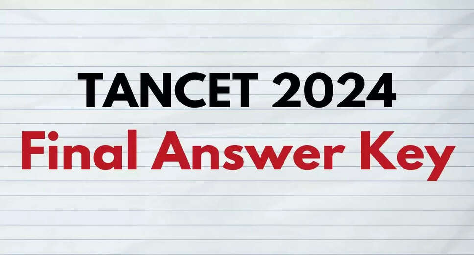 TANCET 2024 Answer Key Expected Today: Check at tancet.annauniv.edu