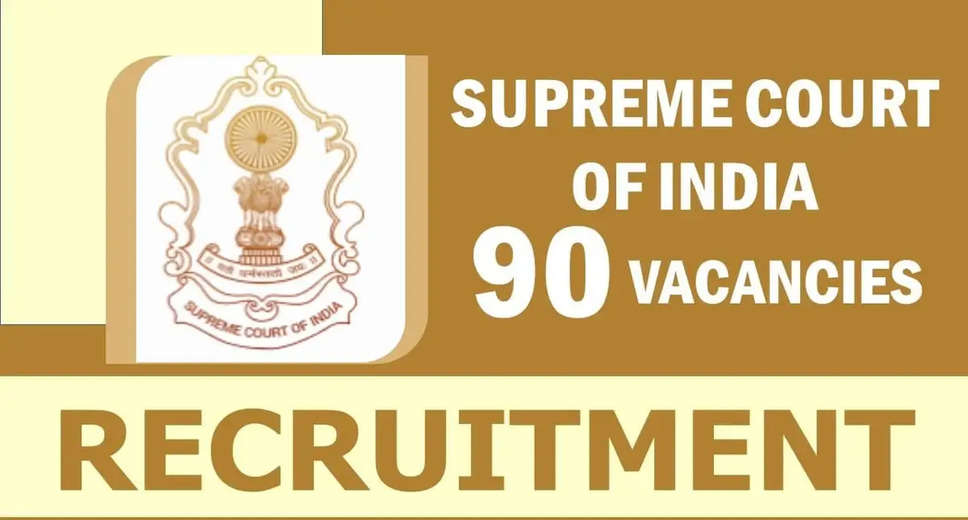 Supreme Court of India Recruitment 2024 Notification For 90 Law CLerk Vacancies, Apply Online