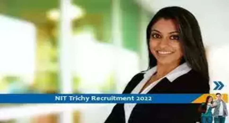 NIT TRICHY Recruitment 2022: A great opportunity has emerged to get a job (Sarkari Naukri) in National Institute of Technology Trichy (NIT TRICHY). NIT TRICHY has sought applications to fill the posts of Project Assistant (NIT TRICHY Recruitment 2022). Interested and eligible candidates who want to apply for these vacant posts (NIT TRICHY Recruitment 2022), they can apply by visiting the official website of NIT TRICHY at nitt.edu. The last date to apply for these posts (NIT TRICHY Recruitment 2022) is 30 December 2022.    Apart from this, candidates can also apply for these posts (NIT TRICHY Recruitment 2022) directly by clicking on this official link nitt.edu. If you need more detailed information related to this recruitment, then you can view and download the official notification (NIT TRICHY Recruitment 2022) through this link NIT TRICHY Recruitment 2022 Notification PDF. A total of 1 post will be filled under this recruitment (NIT TRICHY Recruitment 2022) process.    Important Dates for NIT Trichy Recruitment 2022  Online Application Starting Date –  Last date for online application - 30 December 2022  Details of posts for NIT Trichy Recruitment 2022  Total No. of Posts- Project Assistant – 1 Post  Eligibility Criteria for NIT TRICHY Recruitment 2022  Project Assistant: Diploma in Electrical Engineering from a recognized Institute with experience  Age Limit for NIT TRICHY Recruitment 2022  The age limit of the candidates will be valid as per the rules of the department.  Salary for NIT TRICHY Recruitment 2022  Project Assistant : 20000/-  Selection Process for NIT TRICHY Recruitment 2022  Project Assistant: Will be done on the basis of interview.  How to Apply for NIT Trichy Recruitment 2022  Interested and eligible candidates can apply through the official website of NIT TRICHY (nitt.edu) latest by 30 December 2022. For detailed information in this regard, refer to the official notification given above.    If you want to get a government job, then apply for this recruitment before the last date and fulfill your dream of getting a government job. You can visit naukrinama.com for more such latest government jobs information.