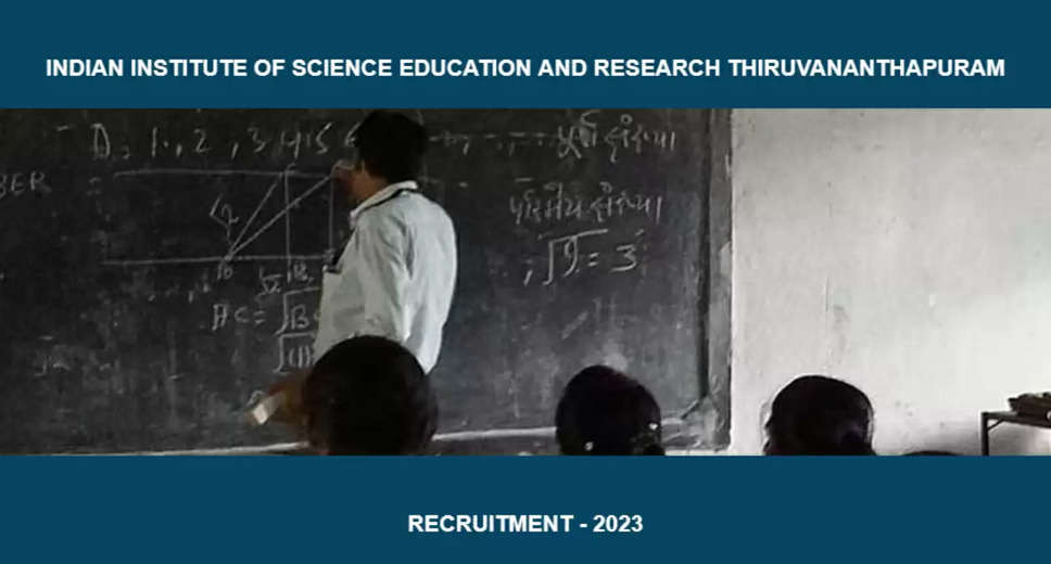 IISER Thiruvananthapuram Recruitment 2023: Apply for Junior Research Fellow or Project Assistant Vacancies  IISER Thiruvananthapuram is inviting applications from eligible candidates for Junior Research Fellow or Project Assistant vacancies. Interested candidates can apply using the provided link before the last date of 19/03/2023. Complete details regarding the IISER Thiruvananthapuram Junior Research Fellow or Project Assistant Recruitment 2023, including salary, age limit, and qualification, are given below.  Vacancy Details  Organization: IISER Thiruvananthapuram Recruitment 2023  Post Name: Junior Research Fellow or Project Assistant  Total Vacancy: 1 Post  Salary: Rs.25,000 - Rs.31,000 Per Month  Job Location: Thiruvananthapuram  Qualification  Candidates who are interested in applying for IISER Thiruvananthapuram Recruitment 2023 must check the official notification. Candidates applying for IISER Thiruvananthapuram Recruitment 2023 should have completed M.Sc.  Salary  Those candidates who are selected in the recruitment process will be placed in IISER Thiruvananthapuram for the respective posts. The salary for IISER Thiruvananthapuram Recruitment 2023 is Rs.25,000 - Rs.31,000 Per Month.  Job Location    IISER Thiruvananthapuram is hiring candidates for Junior Research Fellow or Project Assistant vacancies in Thiruvananthapuram. Interested candidates can apply before the last date of 19/03/2023.  How to Apply  Candidates must apply for IISER Thiruvananthapuram Recruitment 2023 before 19/03/2023. The procedure to apply for the IISER Thiruvananthapuram Recruitment 2023 is as follows:  Step 1: Visit the official website iisertvm.ac.in  Step 2: Search for IISER Thiruvananthapuram Recruitment 2023 notification  Step 3: Read all the details in the notification and proceed further  Step 4: Check the mode of application and apply for the IISER Thiruvananthapuram Recruitment 2023  Interested candidates can apply using the link provided. For more government job opportunities, check out similar jobs available in 2023.