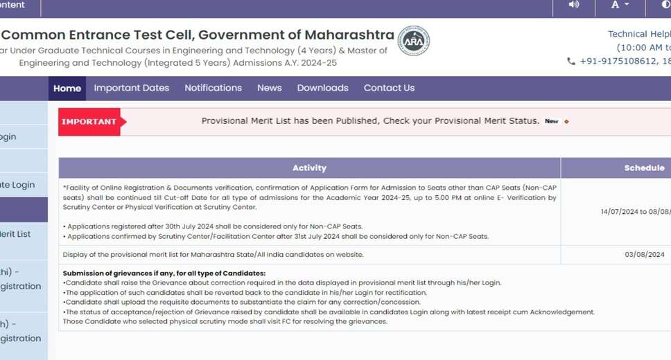 Maharashtra Architecture CET 2024 Final Merit List Announcement Scheduled for August 6: Check Here