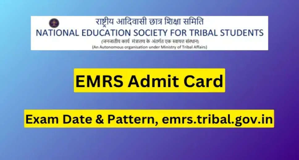 Big News! EMRS Recruitment 2023: Download PGT, Principal, JSA & TGT Admit Card Now! (