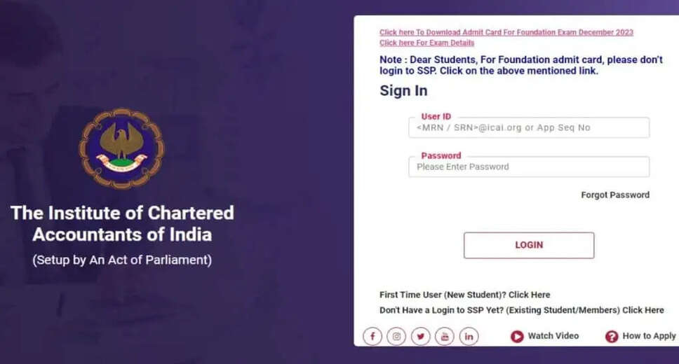 ICAI CA Form Correction Window Opened for May 2024 Exams; Check Details Here