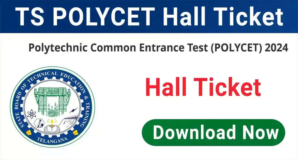 TS POLYCET 2024 Hall Ticket Download Link to be Activated Soon at polycet.sbtet.telangana.gov.in