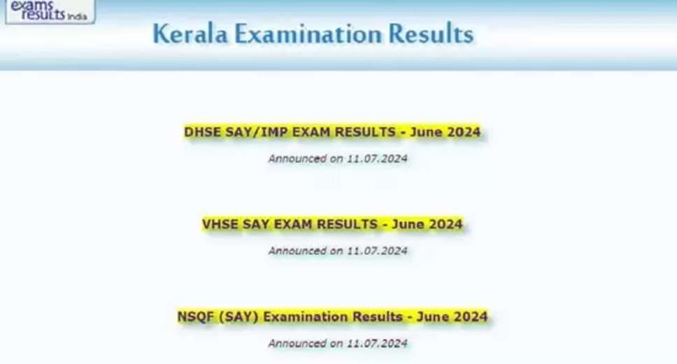 Kerala Plus Two SAY Result 2024 Declared on keralaresults.nic.in – Steps to Check