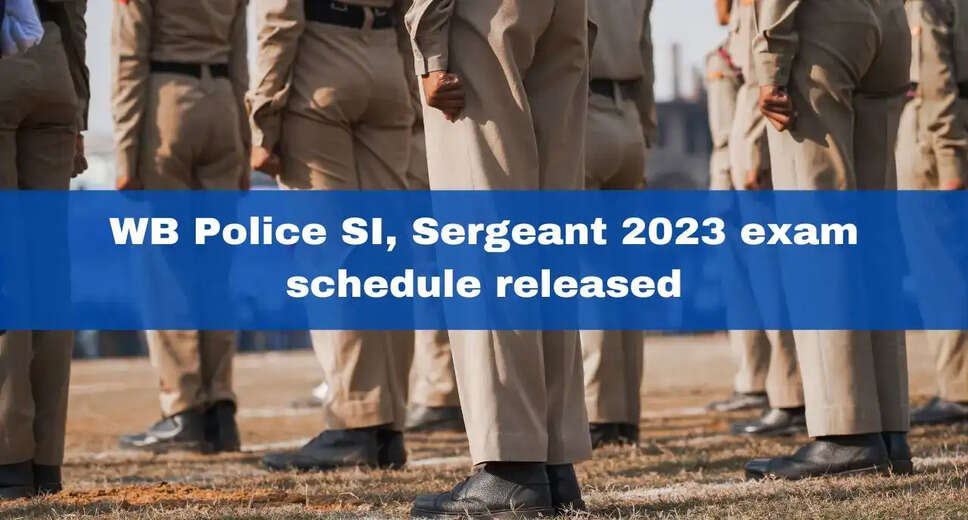 WB Police SI, Sergeant 2023 Prelims Exam Schedule Released, Download Admit Card from January 18