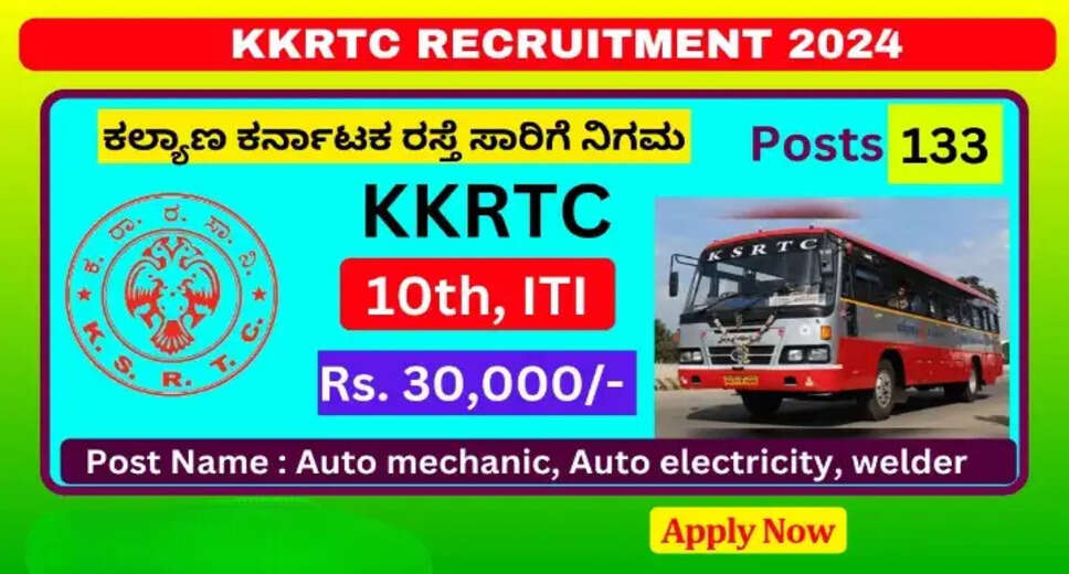 Kalyana Karnataka Road Transport Corporation Recruitment 2024: Walk-in for 133 Apprentice Posts