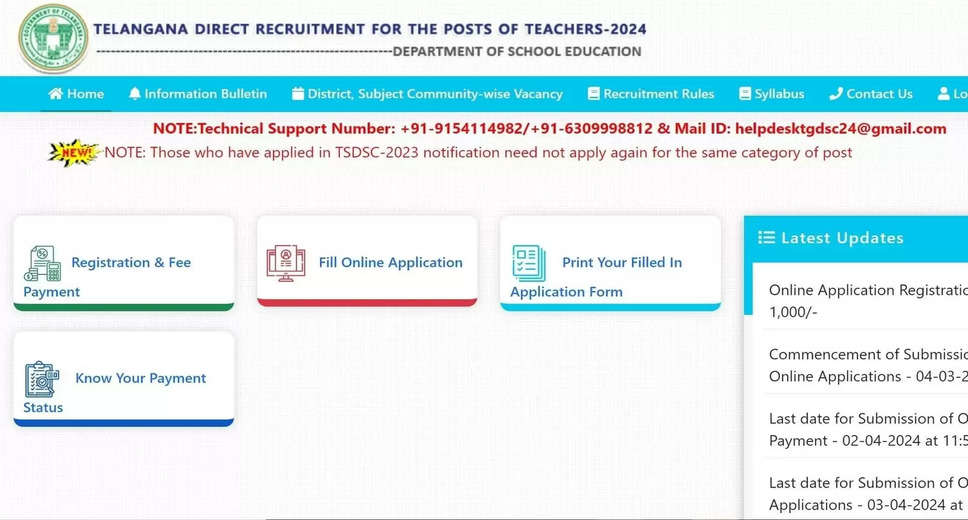 TS DSC Teacher Recruitment 2024: Last Date Extended, Grab the Opportunity to Fill 11062 Positions