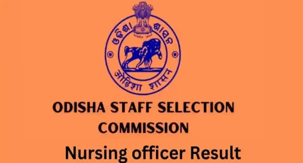 OSSC Staff Nurse, Pharmacist, Lab Technician, X-Ray Technician & Other Posts 2023 - Provisional Selection List Out