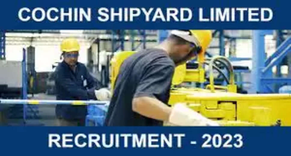 Cochin Shipyard Limited Ship Draftsman Trainee 2023 Online Form: Apply Now Looking for a career in Cochin Shipyard Limited? CSL has advertised a Notification for the recruitment of Ship Draftsman Trainee Vacancy for the year 2023. There are a total of 76 vacancies available for Ship Draftsman Trainee (Mechanical and Electrical) positions. The online application process has started from 5th April 2023 and the last date to apply online is 19th April 2023. Interested candidates who have completed all the eligibility criteria can read the Notification and apply online. Important Dates: • Starting Date for Apply Online: 05-04-2023 • Last Date to Apply Online: 19-04-2023 Application Fee: • For Others: Rs 600/- • For SC/ST/PwBD: NIL • Payment Mode: Through Debit Card/Credit Card/Internet Banking/Wallets/ UPI, etc. Age Limit (as on 19-04-2023): • Upper Age Limit: Not Exceed 25 years • Applicants should be born on or after 20th April 1998 • Age Relaxation is applicable as per rules Qualification: • Candidates should possess SSLC/Diploma (Mechanical/Electrical Engg) Vacancy Details: How to Apply: • Interested candidates can apply online by clicking on the Apply Online link given below. • Before applying, candidates must read the full Notification for detailed information. • The last date to apply online is 19th April 2023. Important Links: • Notification: Click Here • Official Website: Click Here