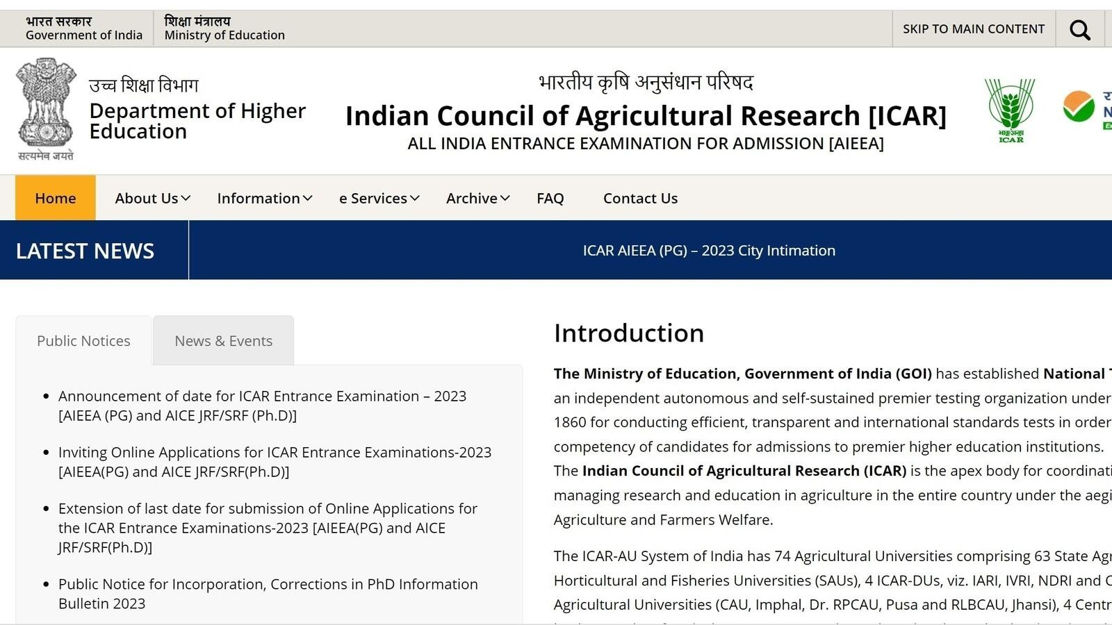 ICAR AIEEA 2024 PG & PhD Entrance Exam Result Out: Get Your Score Card Here