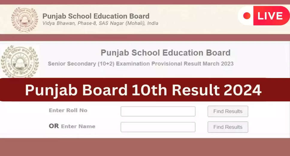Punjab Board 10th Result 2024 Declared: Check Pass Percentage and Topper Details Here