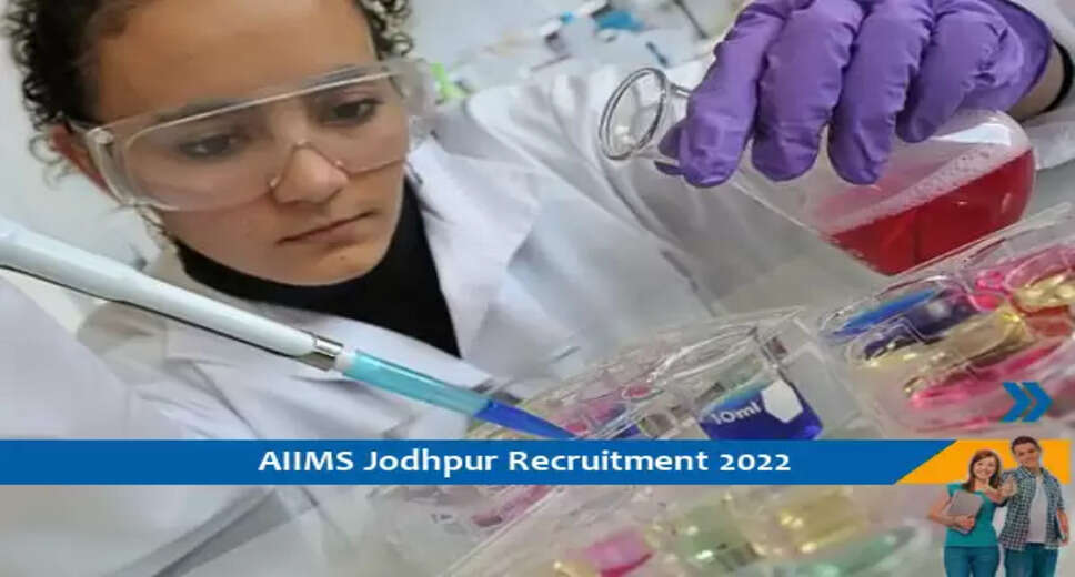 AIIMS Jodhpur Recruitment 2022 - Walk-in Interview for 1 Senior Research Fellow Job Vacancies @ aiimsjodhpur.edu.in Apply For Latest Jobs