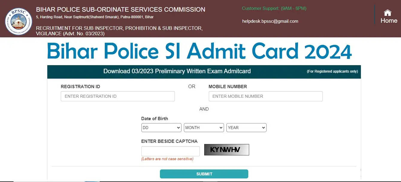 Bihar Police GD Constable PET Admit Card 2021-22 Out