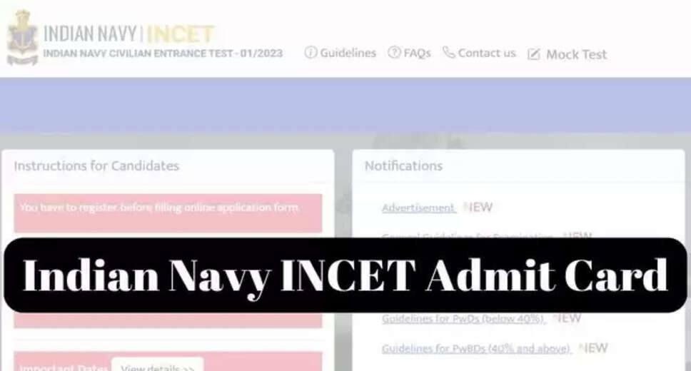 Indian Navy INCET Admit Card 2024 Download Now! Get Ready for the Entrance Exam
