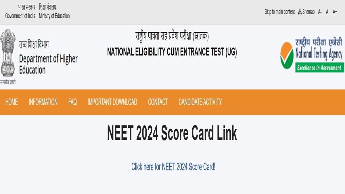 NTA NEET UG 2024 Results Released: Download Score Card and FAQs