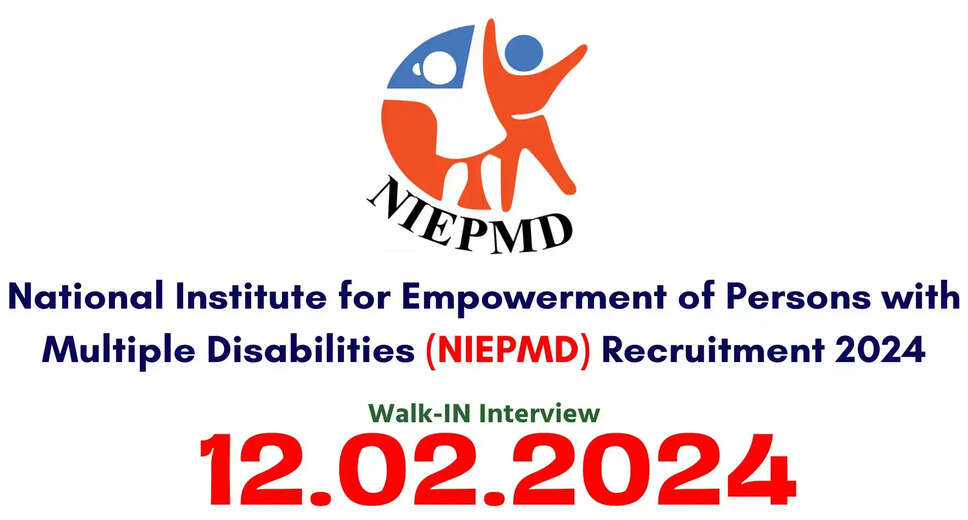 NIEMPD Recruitment 2024: Apply for Junior Level Clinical Staff & Vocational Instructor Posts