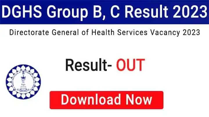 DGHS Result 2023 Out for Field Worker and Other Posts, Download Result PDF