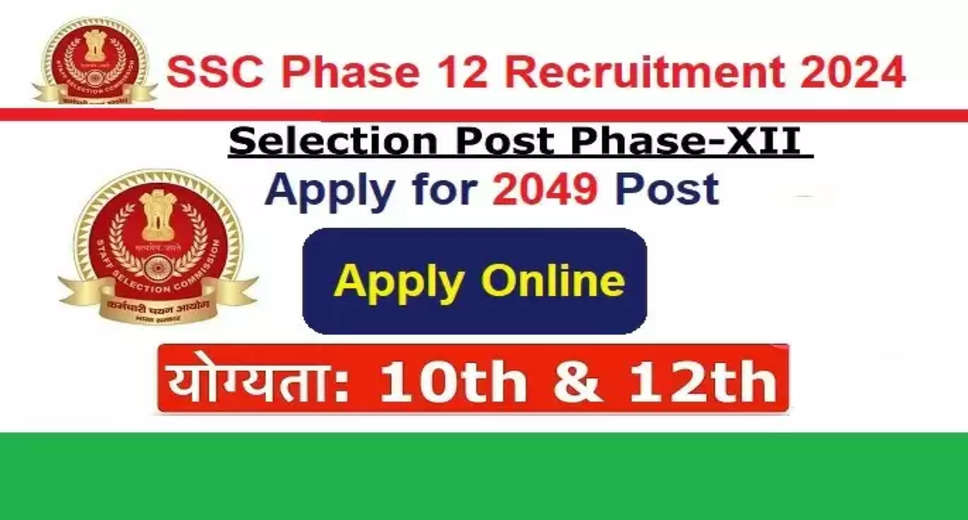 SSC Selection Post XII Recruitment 2024: New Exam Schedule for 2049 Positions Released