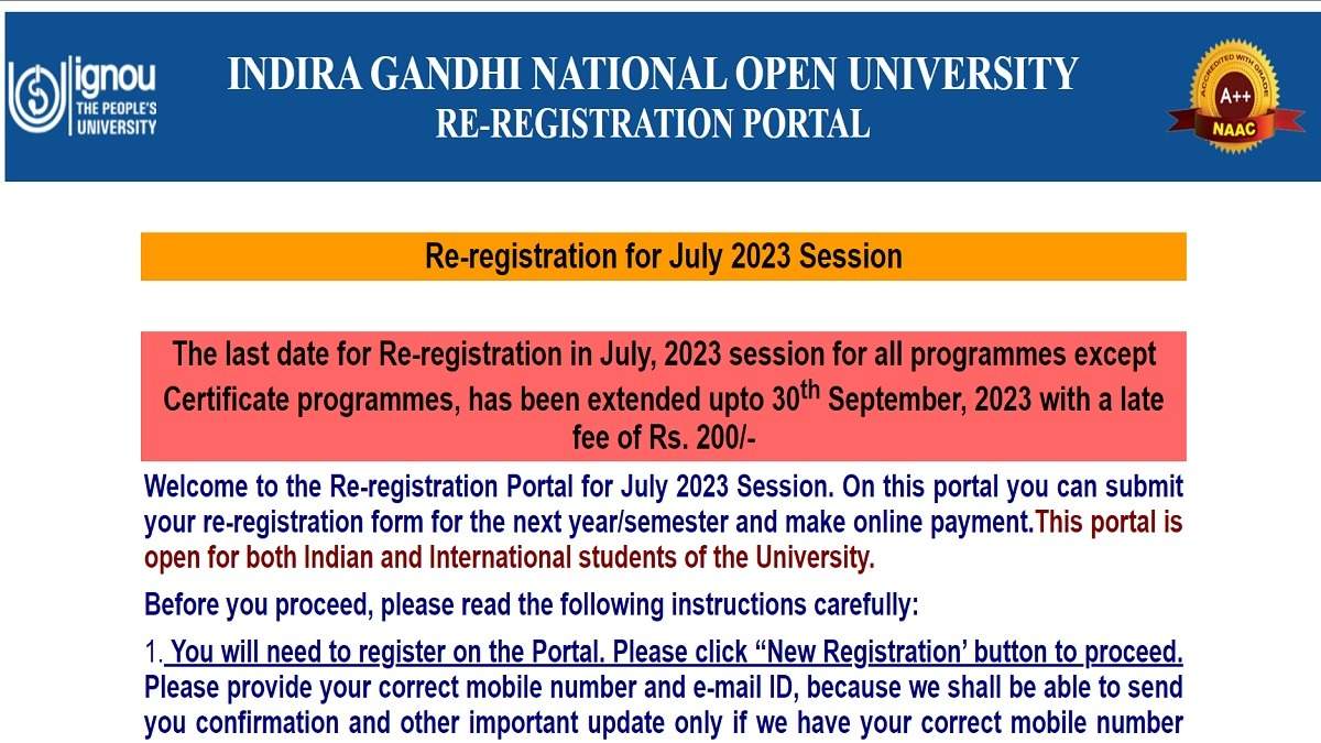 IGNOU Extends Admission Deadline for July 2023 Session: What You Need to Know