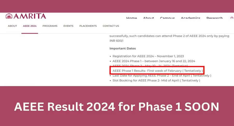 Breaking News: AEEE 2024 Phase 1 Scores Delayed, New Date Confirmed as February 14th