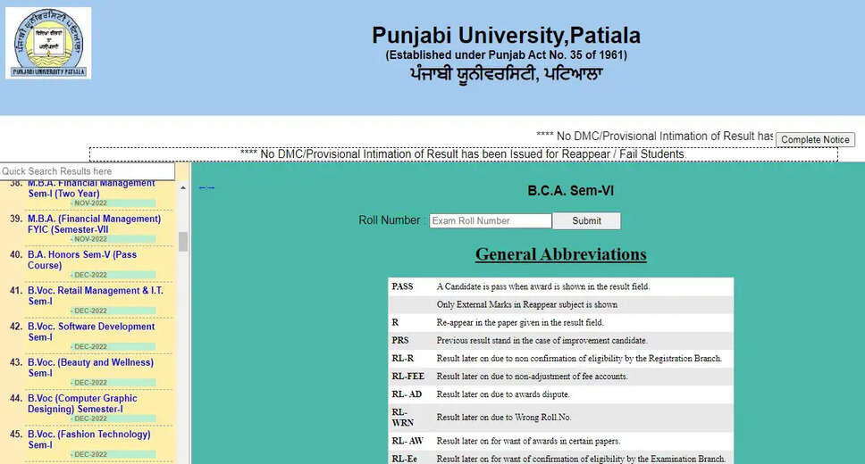 Punjabi University Declares UG & PG Results 2023: Download Marksheets Now!