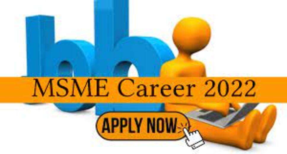 MSME Recruitment 2022: A great opportunity has come out to get a job (Sarkari Naukri) in the Ministry of Micro, Small and Medium Enterprises (MSME). MSME has invited applications to fill the posts of Engineer, Senior Engineer, Store Officer, Senior Technician (MSME Recruitment 2022). Interested and eligible candidates who want to apply for these vacant posts (MSME Recruitment 2022) can apply by visiting the official website of MSME, msme.gov.in. The last date to apply for these posts (MSME Recruitment 2022) is 31 October.  Apart from this, candidates can also apply for these posts (MSME Recruitment 2022) by directly clicking on this official link msme.gov.in. If you want more detail information related to this recruitment, then you can see and download the official notification (MSME Recruitment 2022) through this link MSME Recruitment 2022 Notification PDF. A total of 14 posts will be filled under this recruitment (MSME Recruitment 2022) process.  Important Dates for MSME Recruitment 2022  Online application start date –  Last date to apply online - 31 October  Details of Posts for MSME Recruitment 2022  Total No. of Posts- : 14 Posts  Eligibility Criteria for MSME Recruitment 2022  B.Tech graduate pass from recognized institute and have experience  Age Limit for MSME Recruitment 2022  The age limit of the candidates will be valid 35 years.  Salary for MSME Recruitment 2022  as per the rules of the department  Selection Process for MSME Recruitment 2022  Will be done on the basis of interview.  How to Apply for MSME Recruitment 2022  Interested and eligible candidates can apply through official website of MSME (msme.gov.in) latest by 31 October. For detailed information regarding this, you can refer to the official notification given above.  If you want to get a government job, then apply for this recruitment before the last date and fulfill your dream of getting a government job. You can visit naukrinama.com for more such latest government jobs information.
