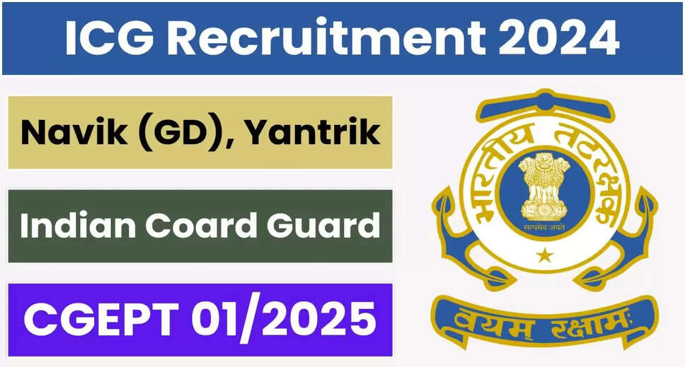 ICG Yantrik and Navik 2025 Batch Notification Out: Apply Before July 3