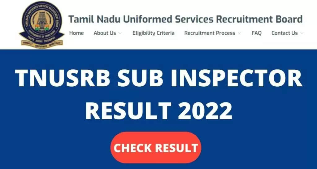 TNUSRB Result 2022 Declared: Tamil Nadu Uniformed Services Recruitment Board has declared the result of Sub Inspector (Police) Exam 2022 (TNUSRB Result 2022). All the candidates who have appeared in this examination (TNUSRB Exam 2022) can see their result (TNUSRB Result 2022) by visiting the official website of TNUSRB at tnusrb.tn.gov.in. This recruitment (TNURSB Recruitment 2022) examination was conducted.    Apart from this, candidates can also see the result of TNUSRB Results 2022 (TNUSRB Result 2022) directly by clicking on this official link tnusrb.tn.gov.in. Along with this, you can also see and download your result (TNUSRB Result 2022) by following the steps given below. Candidates who clear this exam have to keep checking the official release issued by the department for further process. The complete details of the recruitment process will be available on the official website of the department.    Exam Name – TNUSRB Exam 2022  Date of conduct of examination –, 2022  Result declaration date – November 23, 2022  TNUSRB Result 2022 - How to check your result?  1. Open the official website of ESIC tnusrb.tn.gov.in.  2.Click on TNUSRB Result 2022 link given on the home page.  3. On the page that opens, enter your roll no. Enter and check your result.  4. Download the TNUSRB Result 2022 and keep a hard copy of the result with you for future need.  For all the latest information related to government exams, you visit naukrinama.com. Here you will get all the information and details related to the results of all the exams, admit cards, answer keys, etc.