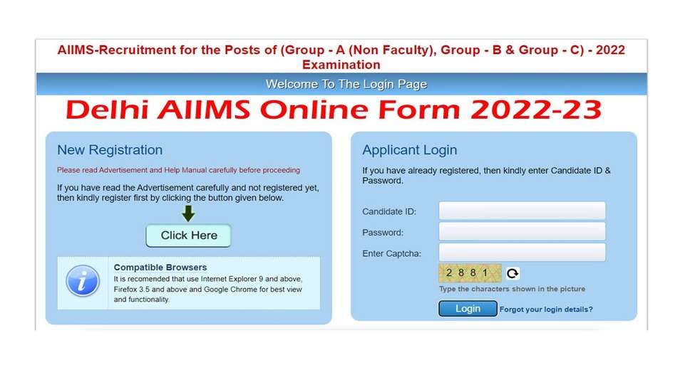 AIIMS, New Delhi Non Faculty Group B & C Recruitment 2023 - Apply Online for 3036 Posts
