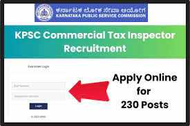 KPSC Commercial Tax Inspector Recruitment 2023: Apply for 230 Vacancies Online