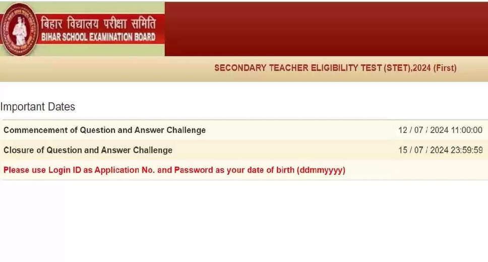 Bihar STET 2024 Answer Key for Paper I Released – Download Here