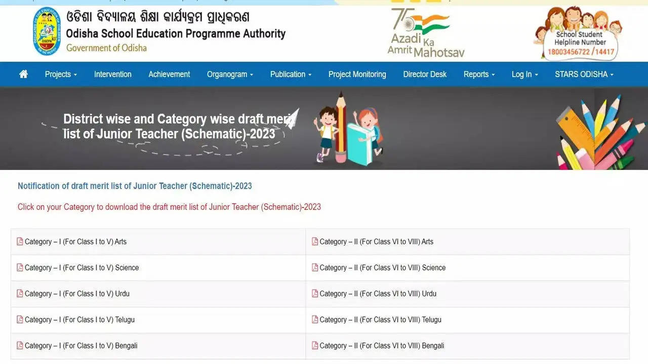 Odisha Junior Teacher Recruitment 2023 Results Announced: Check Selection List Now!