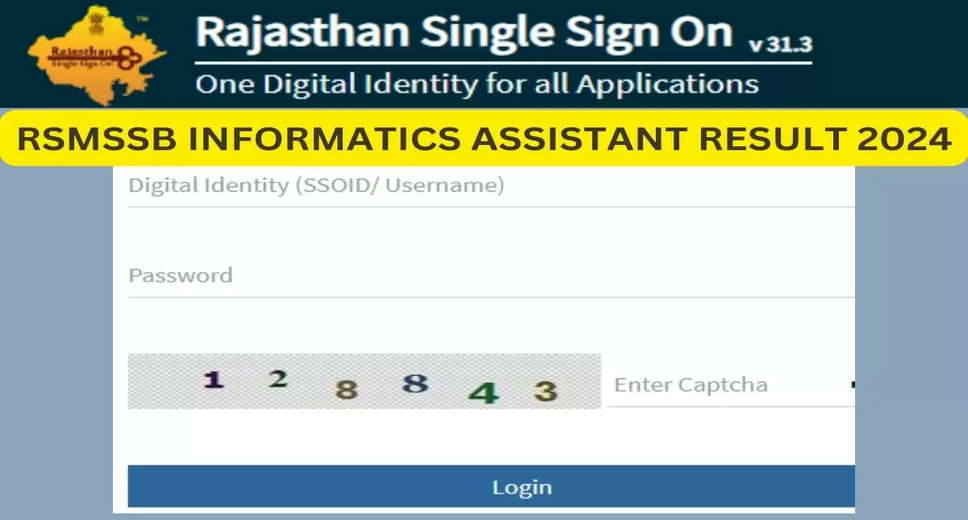 RSMSSB Informatics Assistant Recruitment 2023: Check 2024 Exam Results